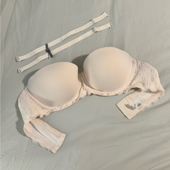 Aerie Real Happy Ivory Strapless Multiway Bra - Picture 2 of 16